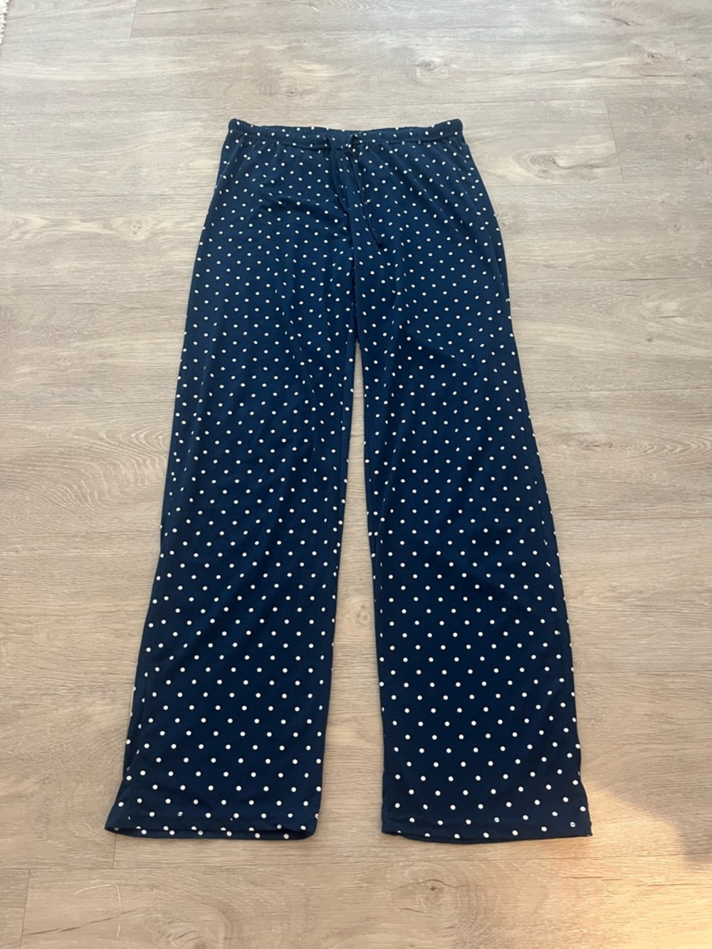 Real Essentials navy polka dot lounge pants